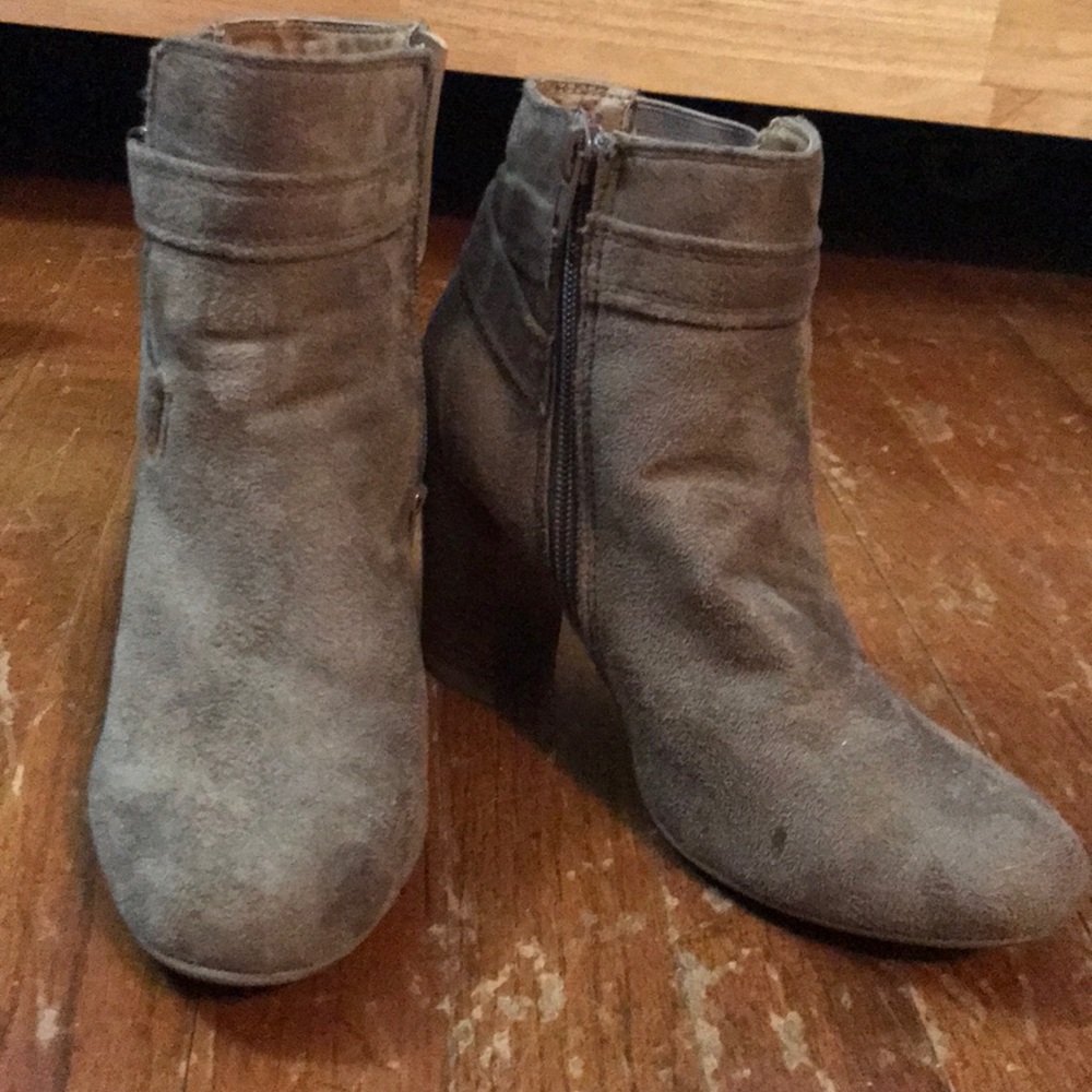 Tan zip booties - Picture 3 of 4